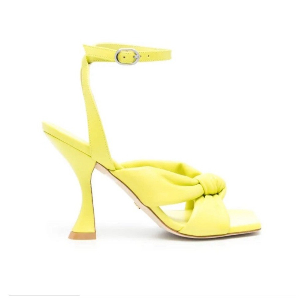 Stuart Weitzman Size 7 Heels Ankle Straps Sandals Yellow Green NEW PLAYA  $495‎